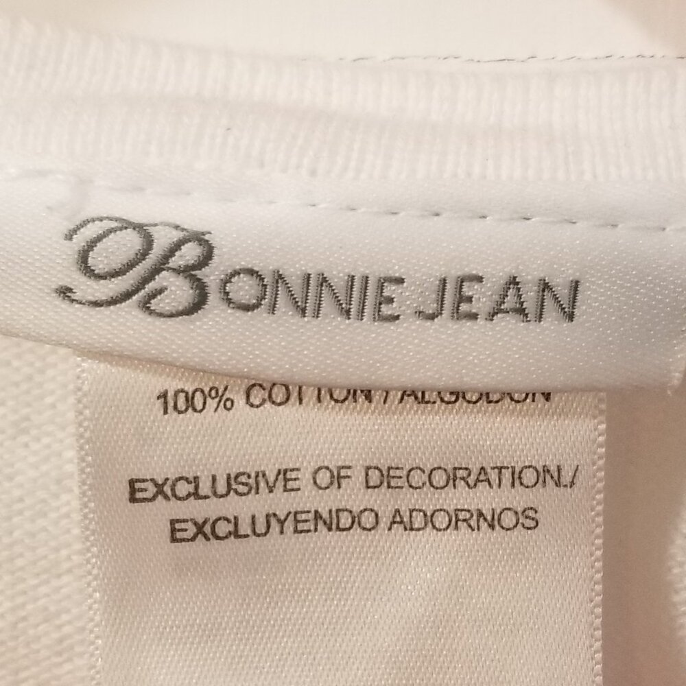 Girls' Bonnie Jean White Cropped Cardigan, Size M, EUC - Picture 6 of 10